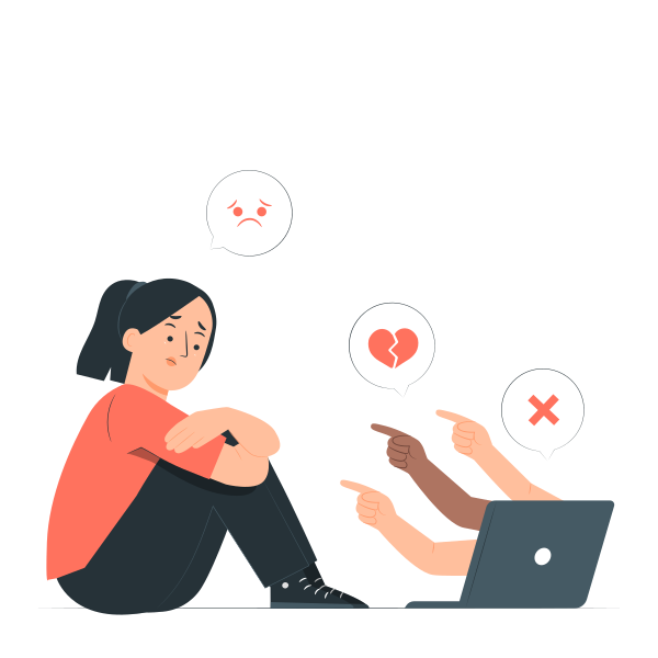 Illustrazione revenge porn e cyberbullismo